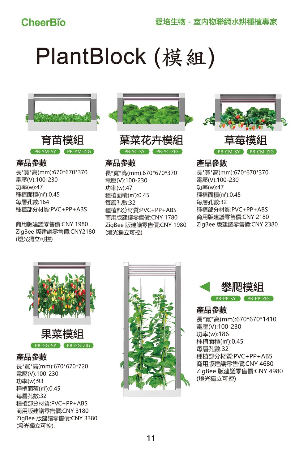 PlantBlock 模組與櫃體系列